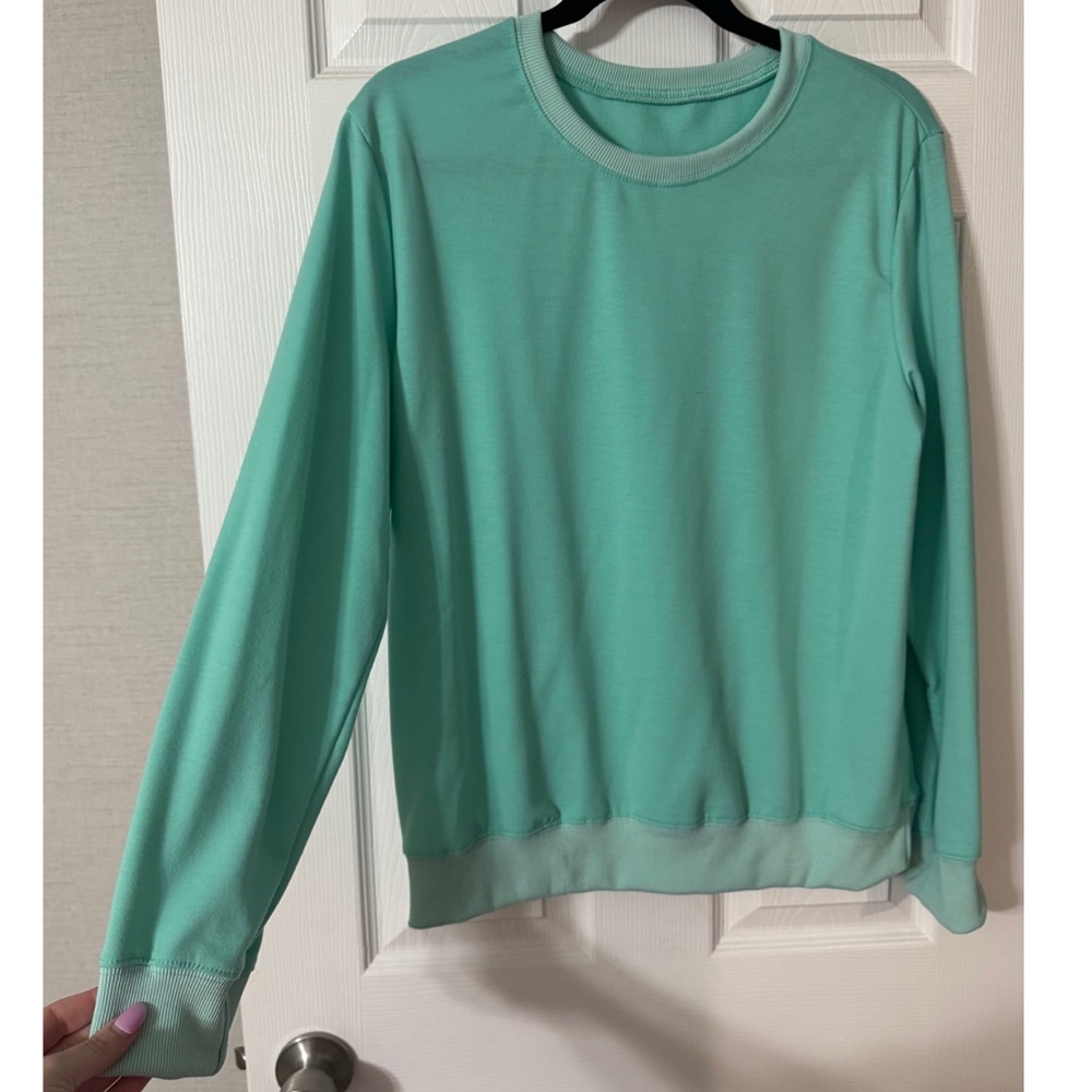Mint Green Long Sleeve Sweatshirt